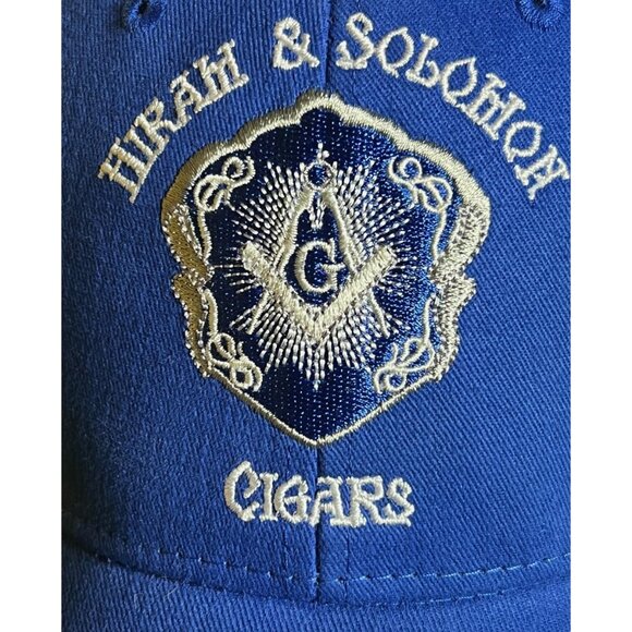 Rare Hiram & Solomon Cigars Promotional Baseball Cap Featuring Freemason Logo - Picture 2 of 5